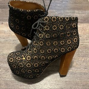 Jeffrey Campbell | Lita Black Lace | Size 10